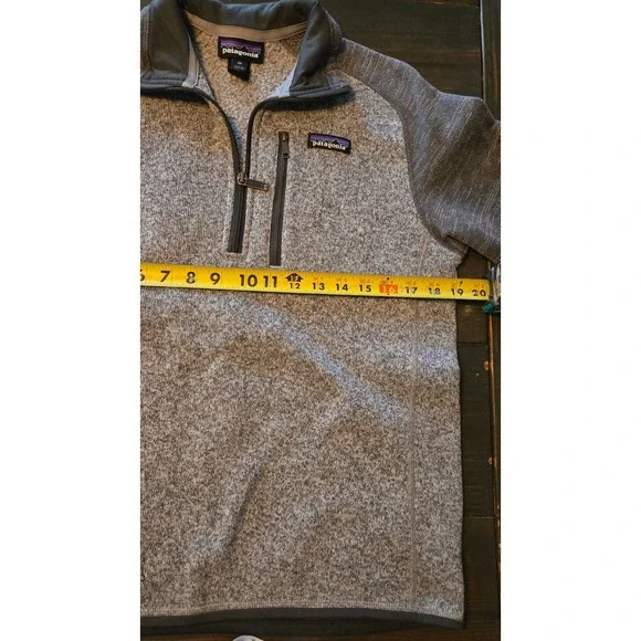 Patagonia Better sweater Fleece Pullover Quarter Zip Gray Speckled Mens XS - Picture 6 of 8